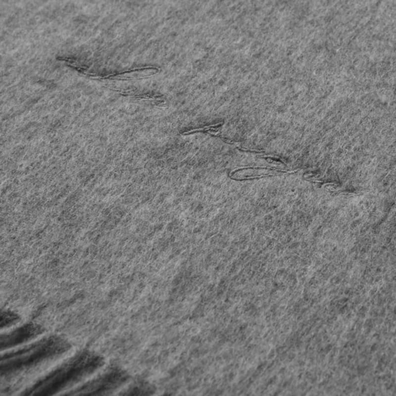 White Project VIRGIN WOOL 100 MUFFLER_GREY