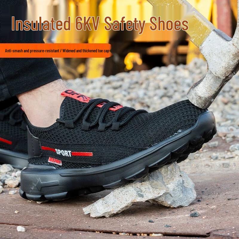 Bo Zong Men s 6KV Insulated Flyknit Safety Work Shoes