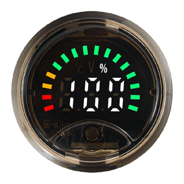 Compact Round Shaped Voltages & Capacity Meter User Friendly Circular Voltages & Battery Meter ABS for Office & Factory