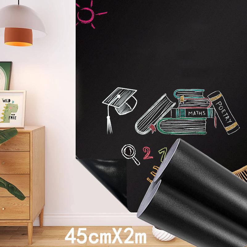 Thickened Blackboard Wall Stickers Self-adhesive Home Children's Graffiti Black And Green Board Stickers Living Room Bedroom