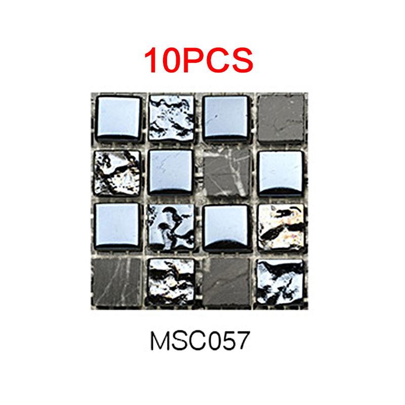 10pcs Wall Decal Wall Sticker Self Adhesive Mosaic Tile Backsplash DIY Bathroom Home Decor