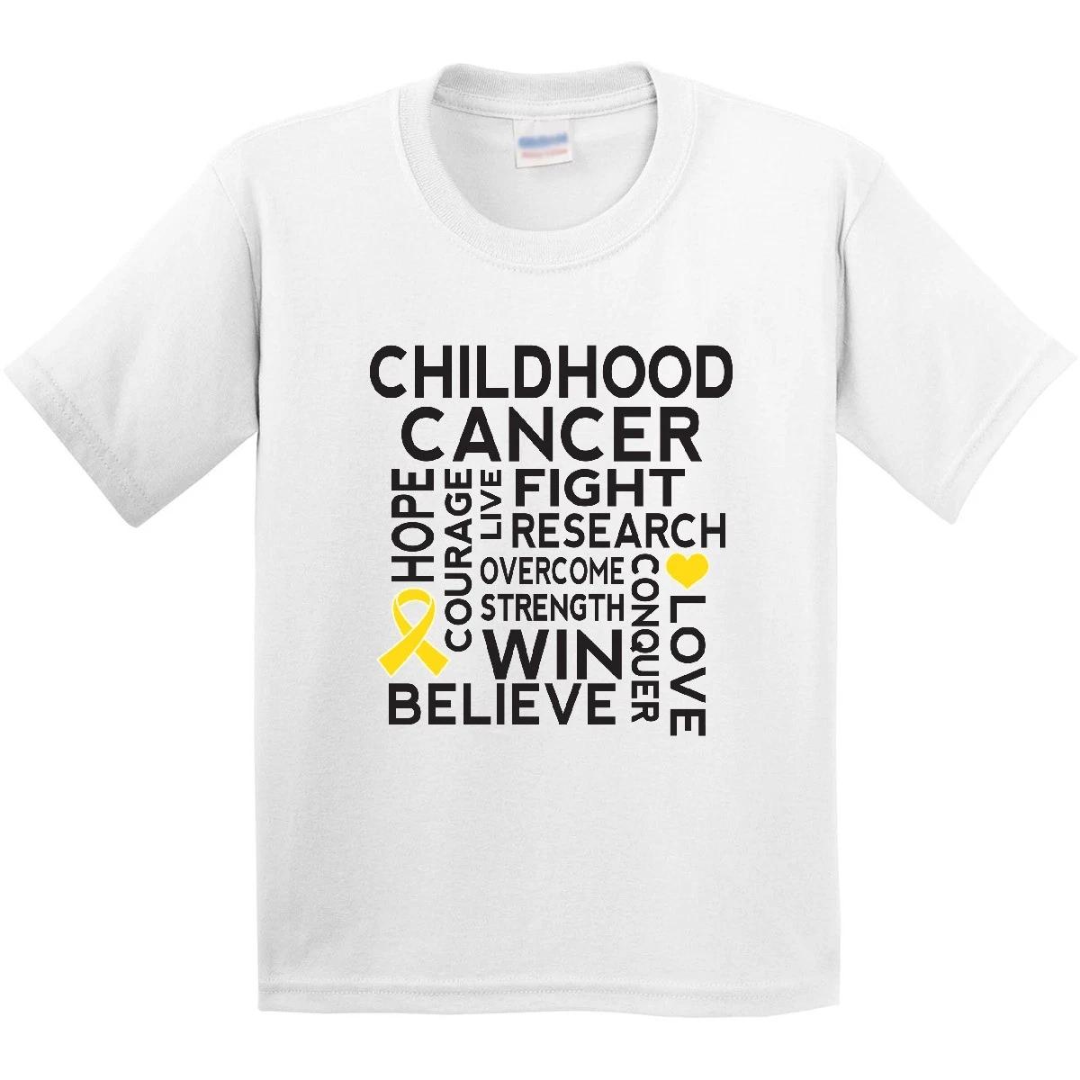 Inktastic Childhood Cancer Awareness Youth T-Shirt Quote Osteosarcoma Pediatric 100