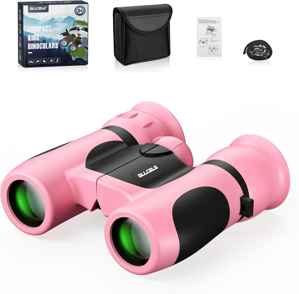 Fernglas für Kinder, Kinderfernglas mit hoher Vergrößerung 8 x 21, Outdoor-Erkundungsfernglas Spielzeug für Jungen Mädchen von 3-12 Jahren