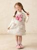 Tongbei 2025 Winter Girls' Sweet Bow Wool Sleeveless Dress