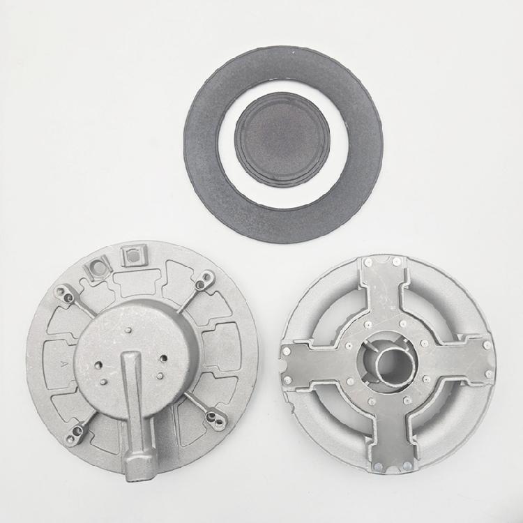 Cooktop Burners Head Set with Divider and Base Efficient Combustion Metal Construction Stable Design for Home Kitchens