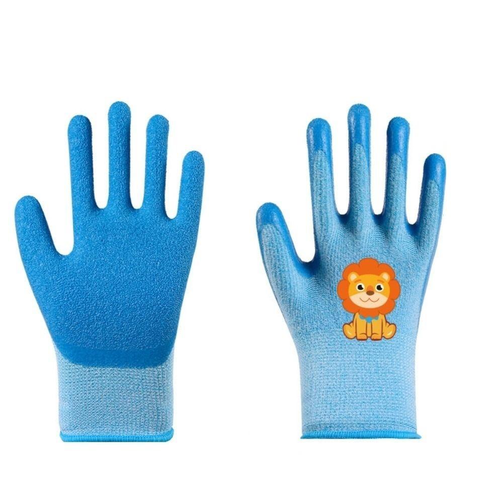 

Non-Slip Kids Work Gloves Waterproof Children Safety Gloves Garden Work синій