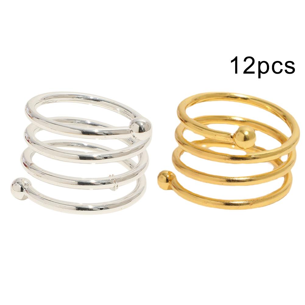 Elegant Napkin Rings 12 Pcs Handcrafted Metal Holders Suitable for Weddings Birthday Parties and Family Gatherings