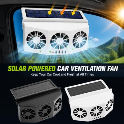 3 Head Car Exhaust Fan USB Rechargeable/solar Window Fan High Wind Power Air Circulation Cooling Fan For Truck RV Car