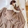Winter Thickened Lamb Fleece Blanket Nap Office Shawl Air Conditioning Fleece Blanket Coral Fleece Sofa Blanket