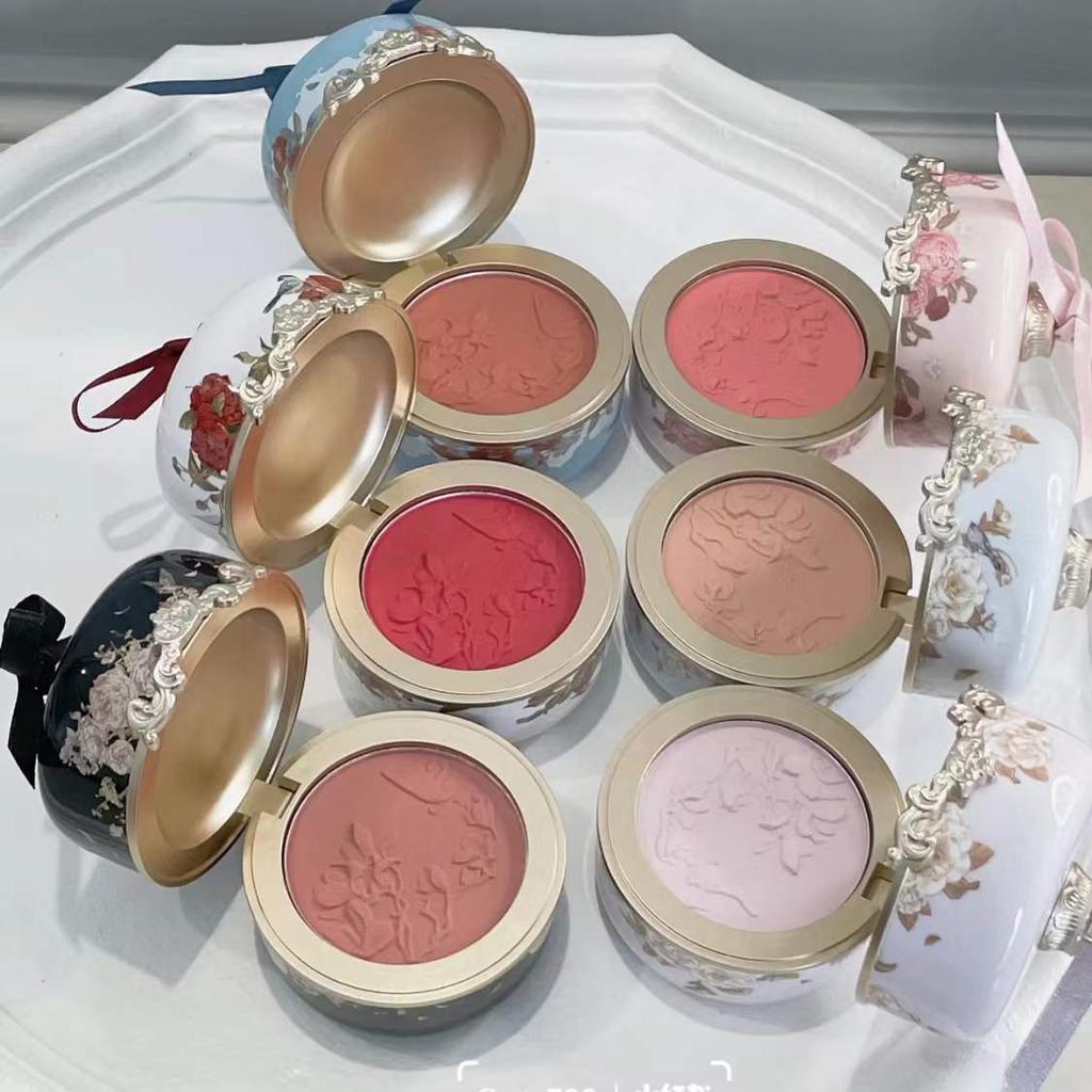 Flower Knows Gods Embossed Blush Purple Red Nude Natural Monochrome Rouge Matte Concealer Private Label Makeup Blusher