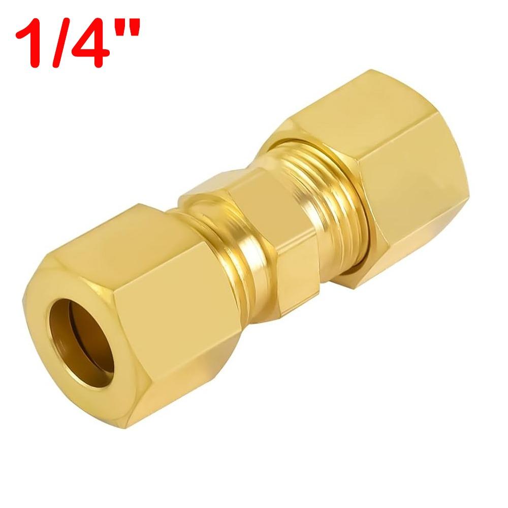Brass Brass Compression Fitting Straight Straight Coupling Coupling Tube Fitting Connector