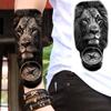 8 Sheets Black Skull Temporary Tattoos For Adults Women Man Fake Animal Tattoo Sticker Wolf Tiger Tatoos Gangster Flower Fashion
