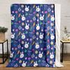Cute Bunny and Carrot Pattern Blanket Print Blanket Soft and Cozy Perfect for the Living Room Bed Sofa or a Nap,gift