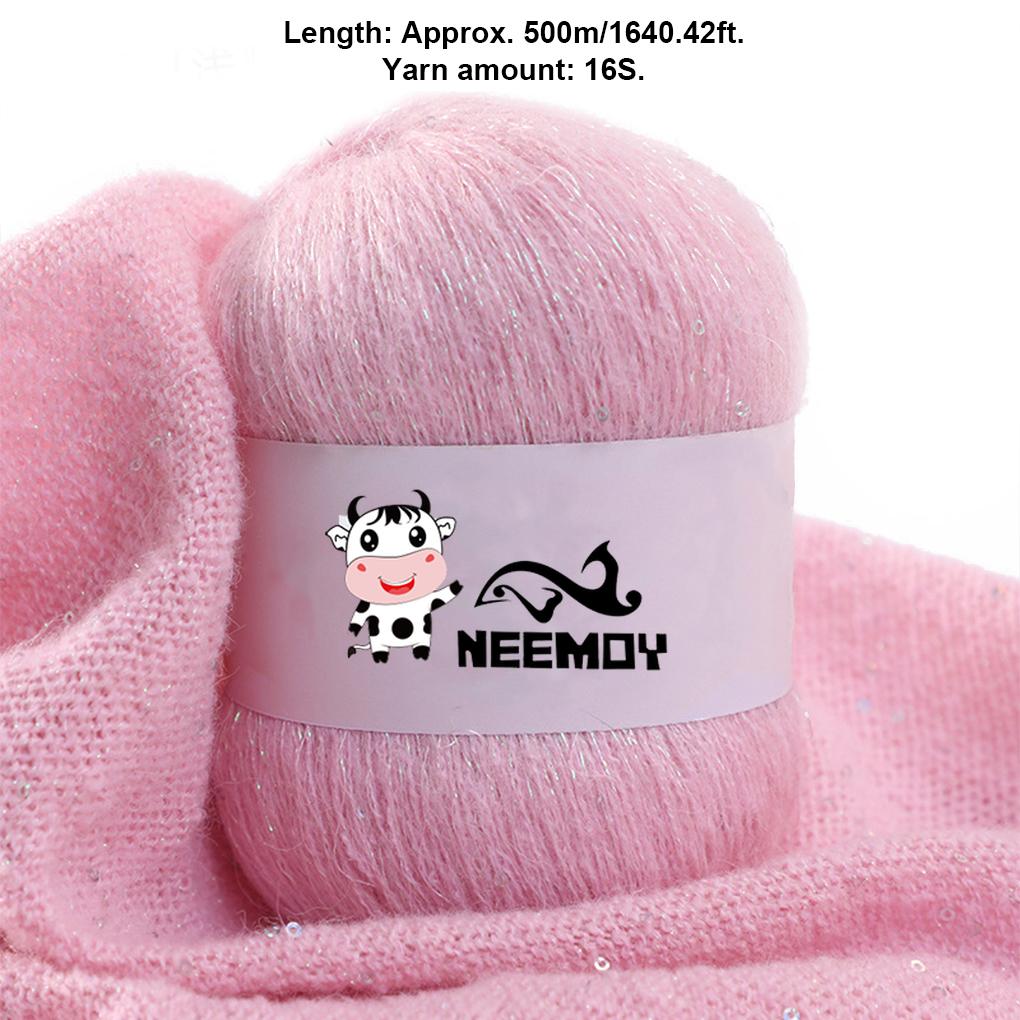 50g Beaded mohair Summer Ice Silk Mercerized Yarn Special Sequin Yarn DIY Hand Woven Rag Doll Knitting Wool Blanket 23 Colour