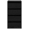 Drawer Cabinet Black 40 x 41 x 76 cm Engineered Wood