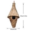 Grass Bird Houses, Hand Woven Hummingbird House, Outside Grass Hanging Bird Hut, Small Hanging Bird Chickadee House Pet Supplies