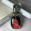 47 Ct Natural Opal Emerald-Cushion Cut Certified 925 Sterling Silver Pendant