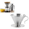 Aço inoxidável despeje sobre café gotejador cone filtro copo suporte acessórios para máquina de café casa