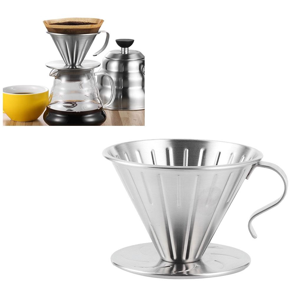 Aço inoxidável despeje sobre café gotejador cone filtro copo suporte acessórios para máquina de café casa