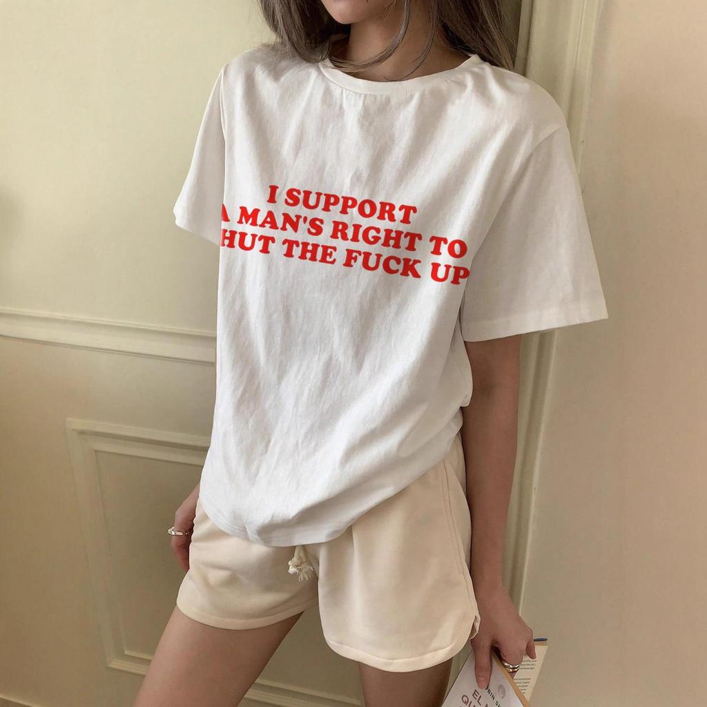 European Bestseller: American Print Cotton Short Sleeve Casual T-Shirt