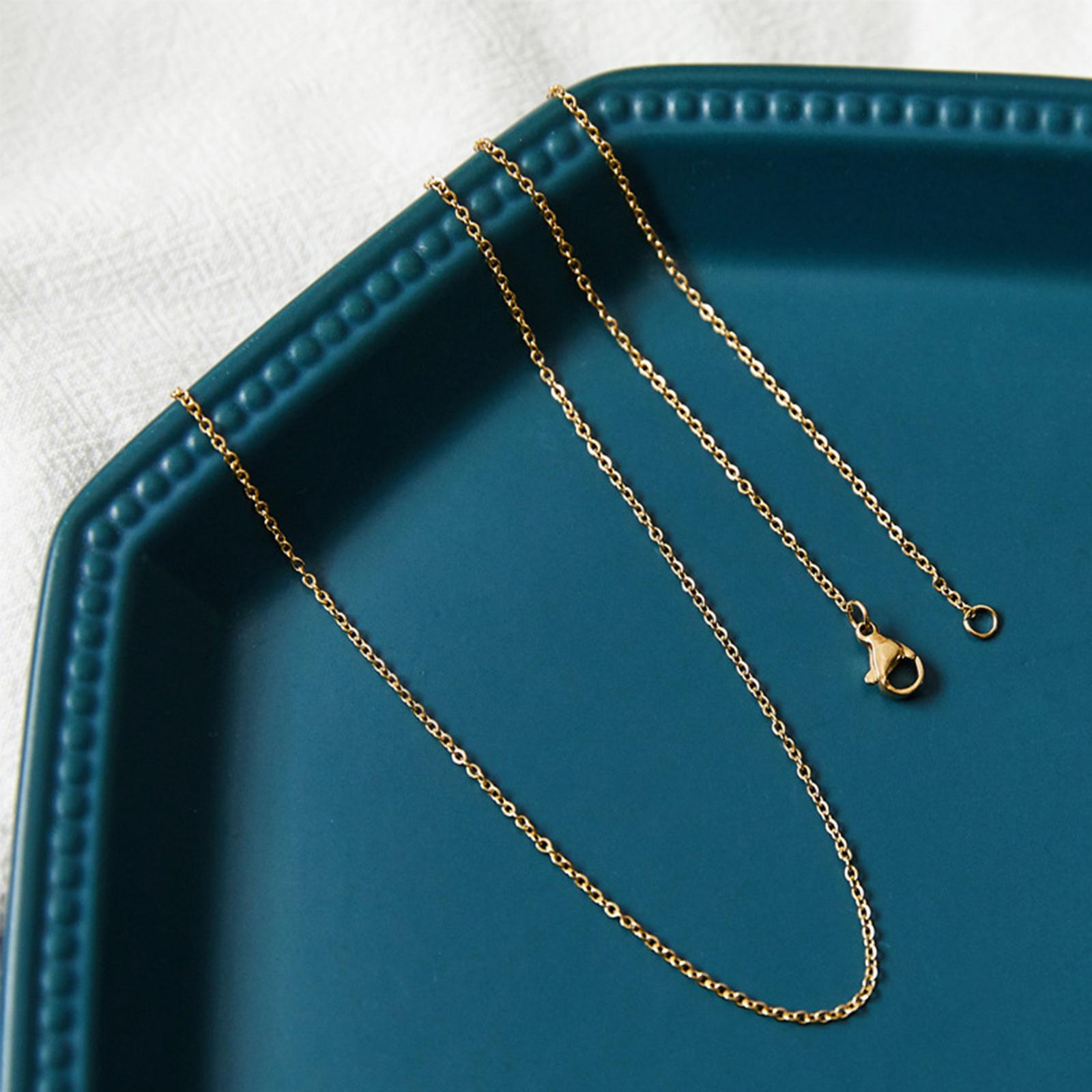 

304 Stainless Steel Link Chain Necklace For DIY Jewelry Making Snake Bone O-shaped Chain Gold Color Silver Color Necklace, 1 PCs