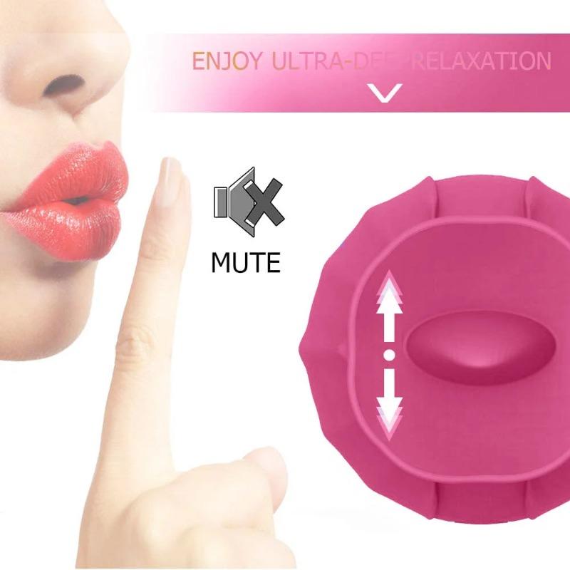 Rose Red Toy G Spot Vibrator Tongue  Licking Clit Stimulator Oral For Women Rechargeable Breast Nipple Female Masturbator