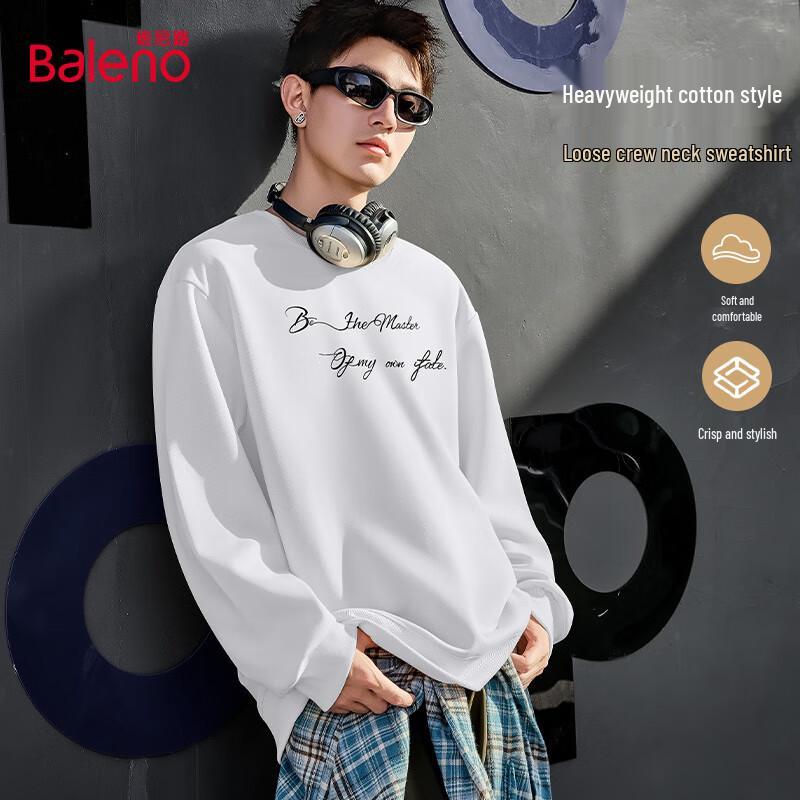 Baleno Unisex Loose Fit Crew Neck Knit Sweatshirt