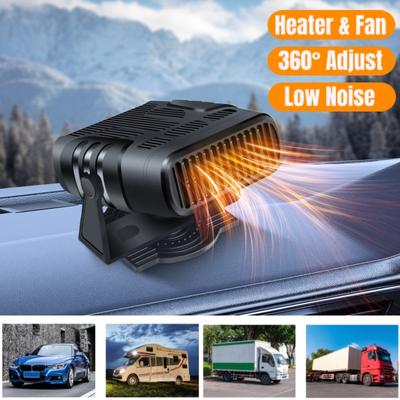 12V/24V 200W 4in1 Aquecedor de carro Ventilador elétrico Aquecimento de resfriamento 360° Descongelador de para-brisa automático Desembaçador Desembaçador Aquecedor antiembaçante para carro