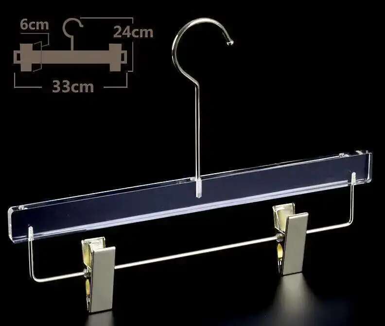 Akrylowy Przezroczysty Wieszak Stojak Ekspozycyjny na Odzież Sklepowy Wieszak dla Dorosłych Wieszak na Spodnie Klips Kryształowy Bezszwowy Garnitur Płaszcz Wieszak na Odzież