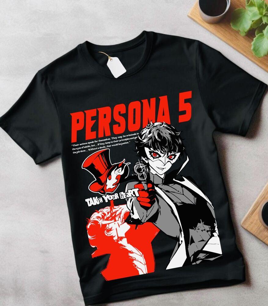 

Persona 5 T-shirtGoro Akechi Shin Megami Tensei Anime Manga Gift kids clothes 4XL