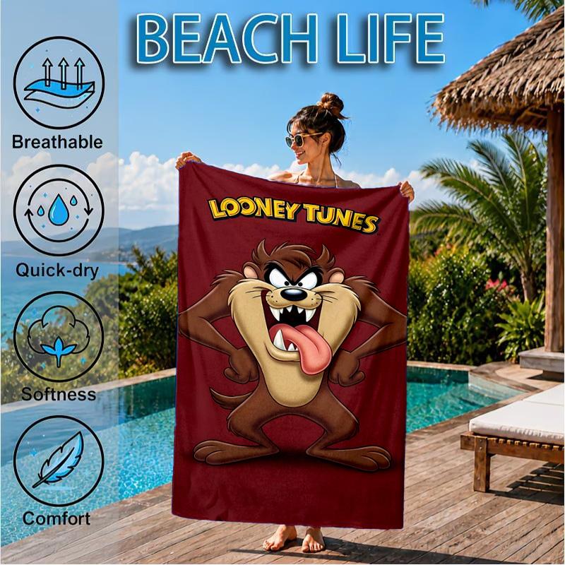 Taz-Mania Devil's Roar Beach Towel, Microfiber Beach Towel, Perfect For Pool, Beach, Travel, Home Decor Beach Party Fan Gifts