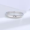 Buyee 925 Silver Thin Ring Light White Zircon Wedding Jewelry For Women Men Fashion Gift with Box
