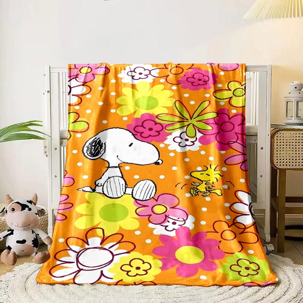 

The pattern features colorful cartoon flowers with polka dots and characters. for all seasons blanket lunch break throw gift 80cm x 120cm