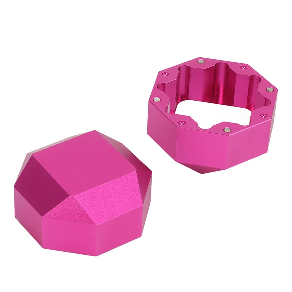 Octagonal Billiard Chalk Storage Box 2 Layer Aluminum Chalk Holder Billiard Accessories for Sports Pink