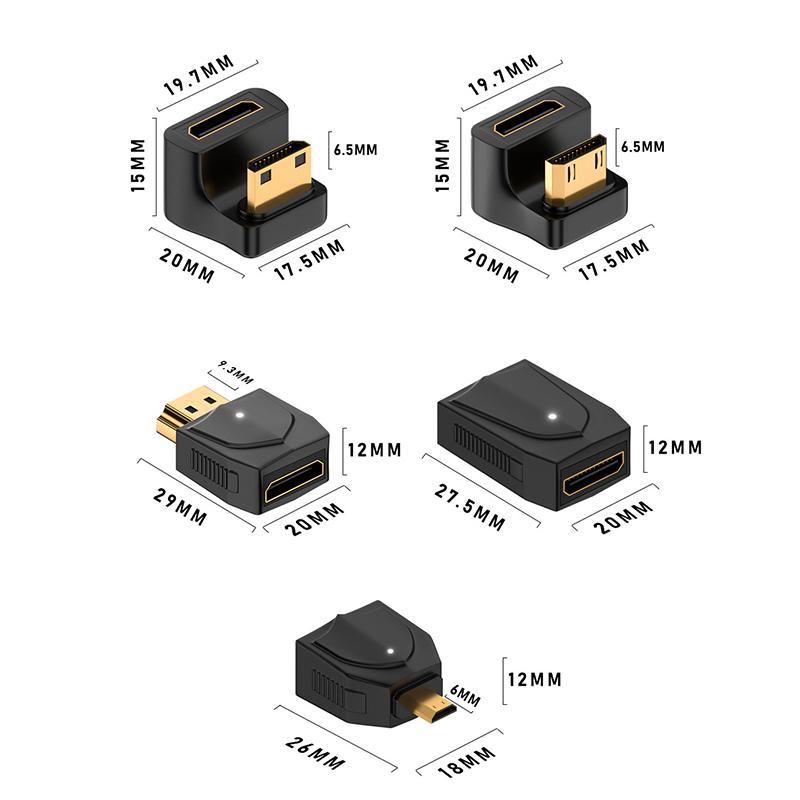 Převodník mini HDMI na HDMI Adaptér Video přehrávač 1080P 2K 4K 60Hz Pro Mini PC HDTV HD Počítač Projektor Pro Switch PS5 Xbox