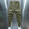Men Pants Drawstring Elastic Waist Loose Thick Plush Solid Color Pockets Soft Warm Casual Ankle-banded Streetwear Long Sports Trousers Sweatpants