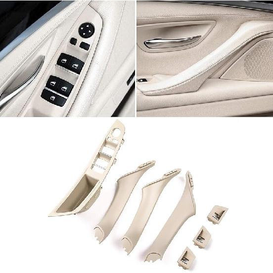 Jaronx 7PCS Door Handle Kit For BMW 5 Series F10/F11,Driver Side Window Switch Armrest+ Passenger Door Pull Handle+Window Switch Covers For BMW 520