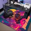 1PC Custom Name City Lights Adventure Theme Floor Mat Ideal for Living Room, Game Rooms, Office, Bedroom Floor Mat Playful Design