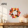 Decorative PVC Leaf Decal Thanksgiving Autumn Wall Decal Maple Pinecone Pumpkin Harvest Window Sticker Fall Atmosphere Cling Waterproof Self-Adhesive