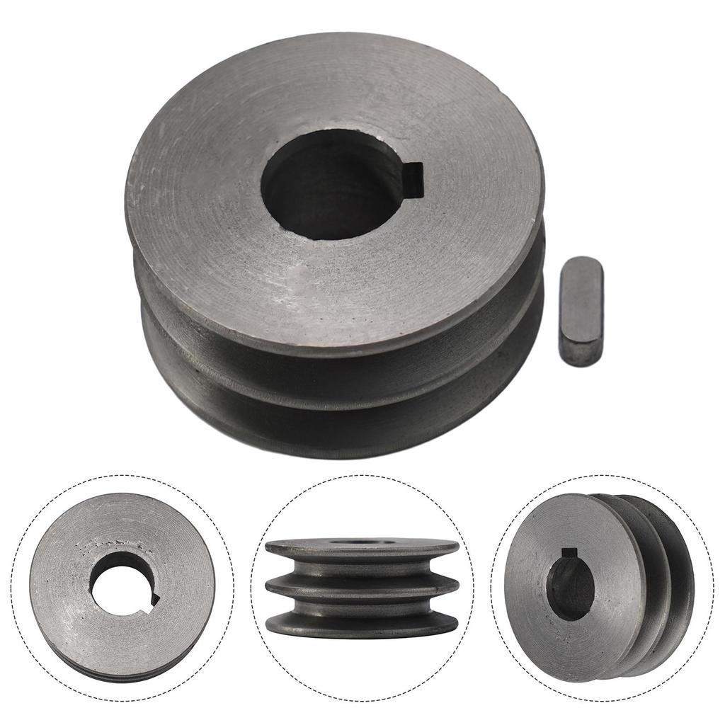 V-Belt Pulley A Type Double Slot Pulley Motor Cast Iron Dia Power Tool Accessory