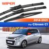 Front & Rear Wiper For Citroen C1 2014- 2015 2016 2017 2018   Wiper Blades Windshield Windscreen Brushes 26"+26"+12"