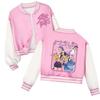 Giacca da Baseball per Bambini Cappotto Foderato con Bottoni a Contrasto Cappotto Leggero Maniche Trapuntate Strisce Primavera