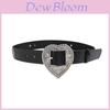 Retro Design Heart Shaped Metal Decorative Buckle Women Casual Belt For Casual And Party Wear