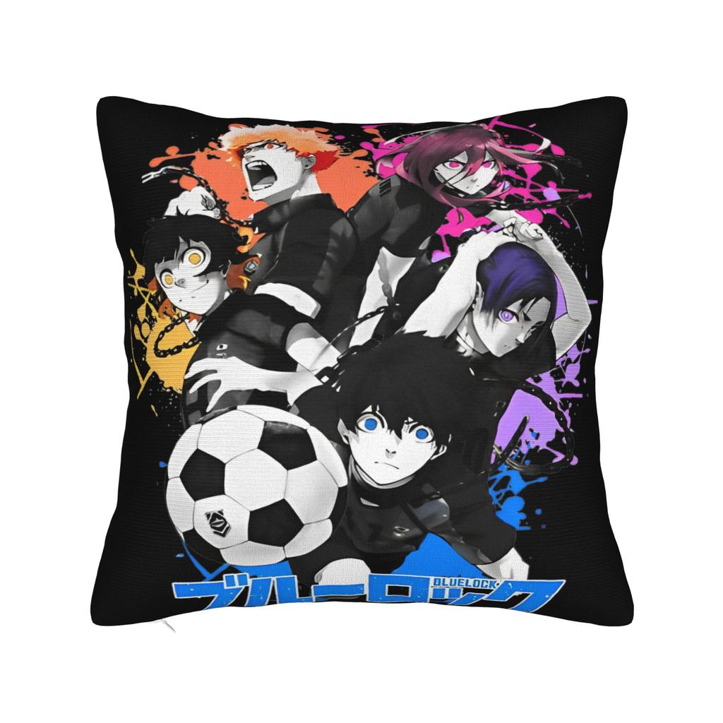 Blue Lock Bachira Yoichi Isagi Pillow Covers Cushion Cover Decorations Football Manga Throw Pillow Case Cover Sofa Multi Size