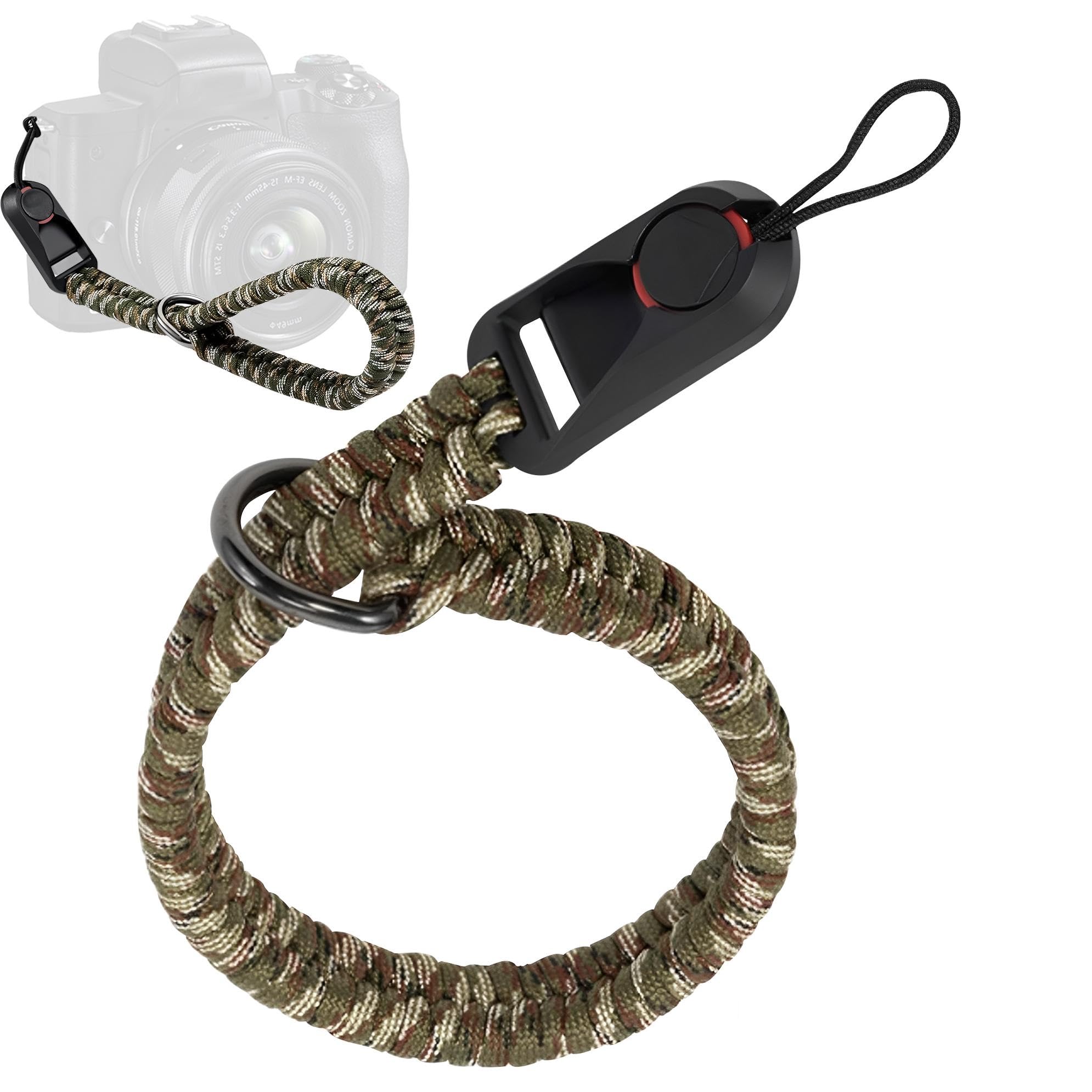 

Paracord Braided Camera Hand Strap with Quick Compatible with Most SLR and Included Adapter for Easy Stylish Metal Parts with Highly Polished Finish