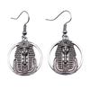 Ankh Cross Dangle Earrings Ancient Egyptian Symbol Drop Earrings Gothic Occult Themed Jewelry