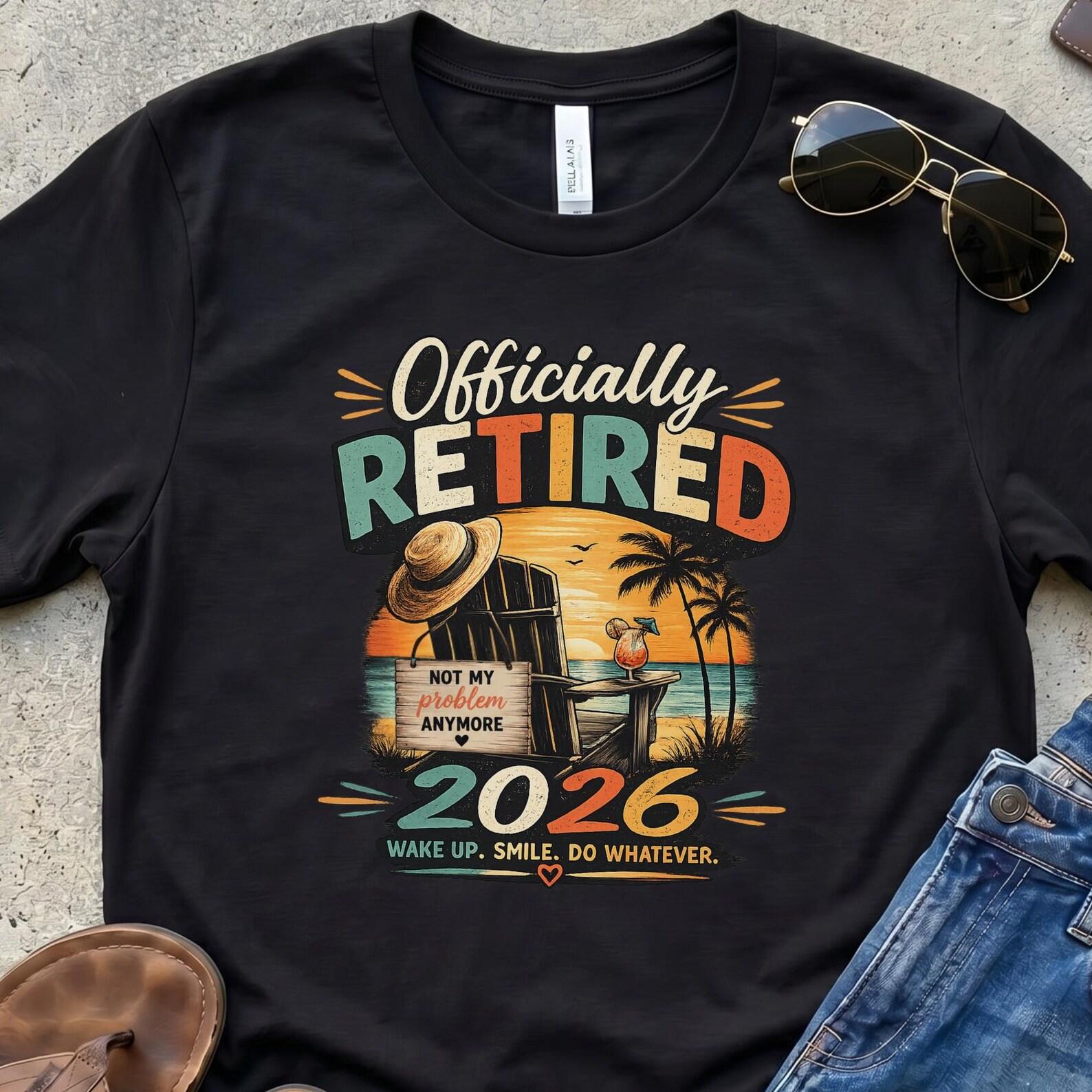 Teacher Retirement Shirt 2026, Officially Retired Tee, Retired Teacher Gift, Retirement Party Shirt, Funny Retirement Tshirt for Women M