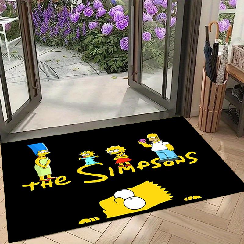 1pc The Simpsons Cartoon Carpet, 100% Polyester, Non-slip, Machine Washable, Waterproof, Outdoor Yard and Garden Decor, Home and Bedroom Decorative