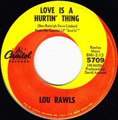 7inch Record LOU RAWLS - Love Is A Hurtin' Thing / Memory La 5709 Capitol Records 1966 US Soul/Funk Used