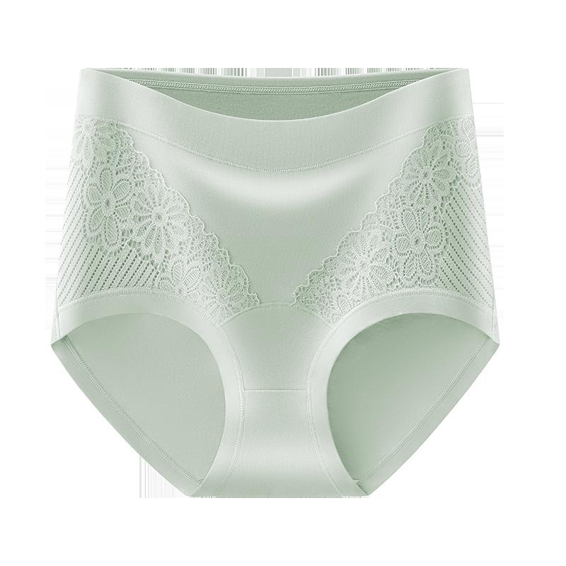 High-Waist Pure Cotton Plus Size Shaping Briefs for Middle-Aged Women with Antibacterial Crotch